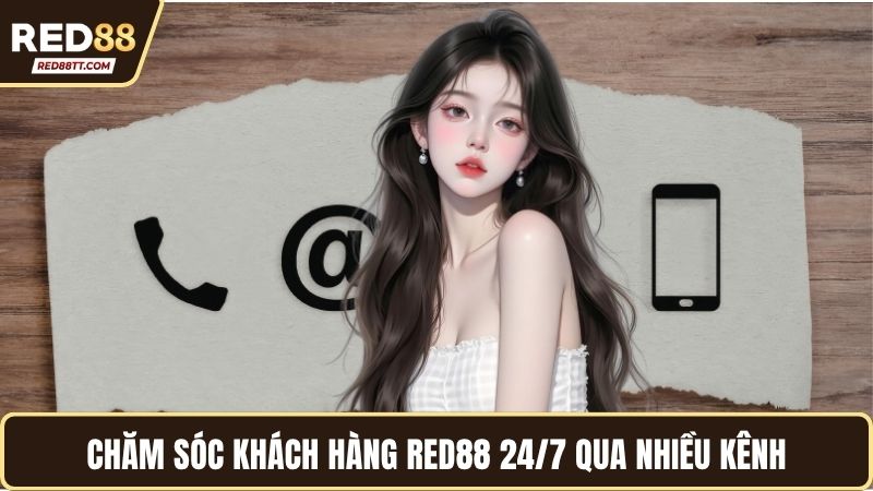 Chăm sóc khách hàng Red88 24/7 qua nhiều kênh